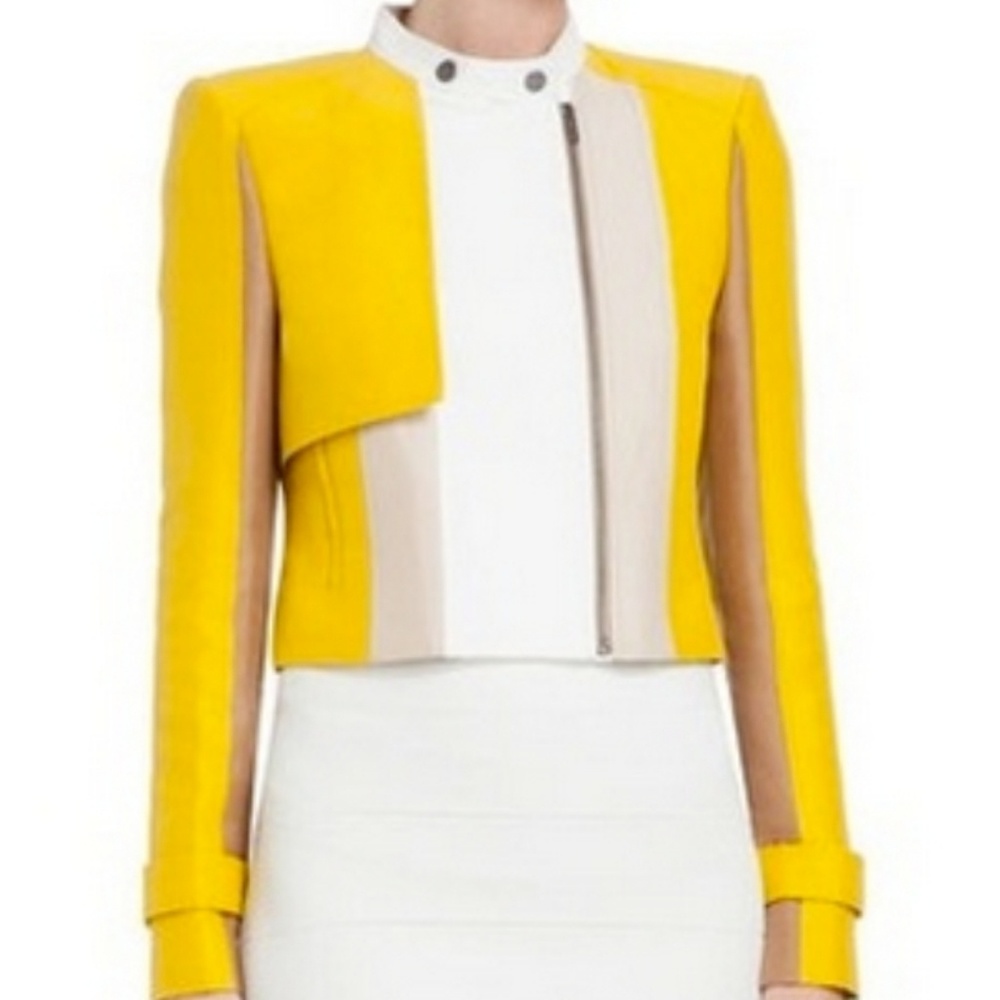 BCBG MaxAzria Dixon Color Block Moto Jacket